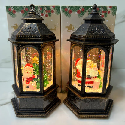 Lampara Aurora Navideña con Nieve