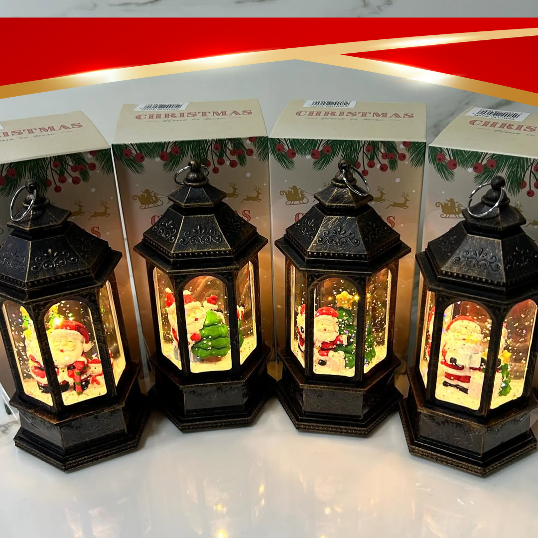 Lampara Aurora Navideña con Nieve