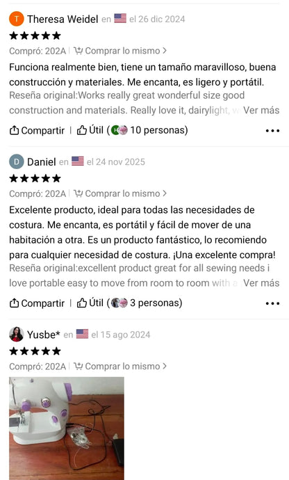 Máquina de Costura Portátil – Ajusta tu Ropa Fácil y Rápido en Casa