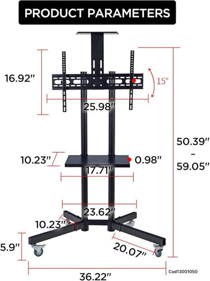 Soporte Móvil para TV – Ajustable y Versátil para tu Televisión