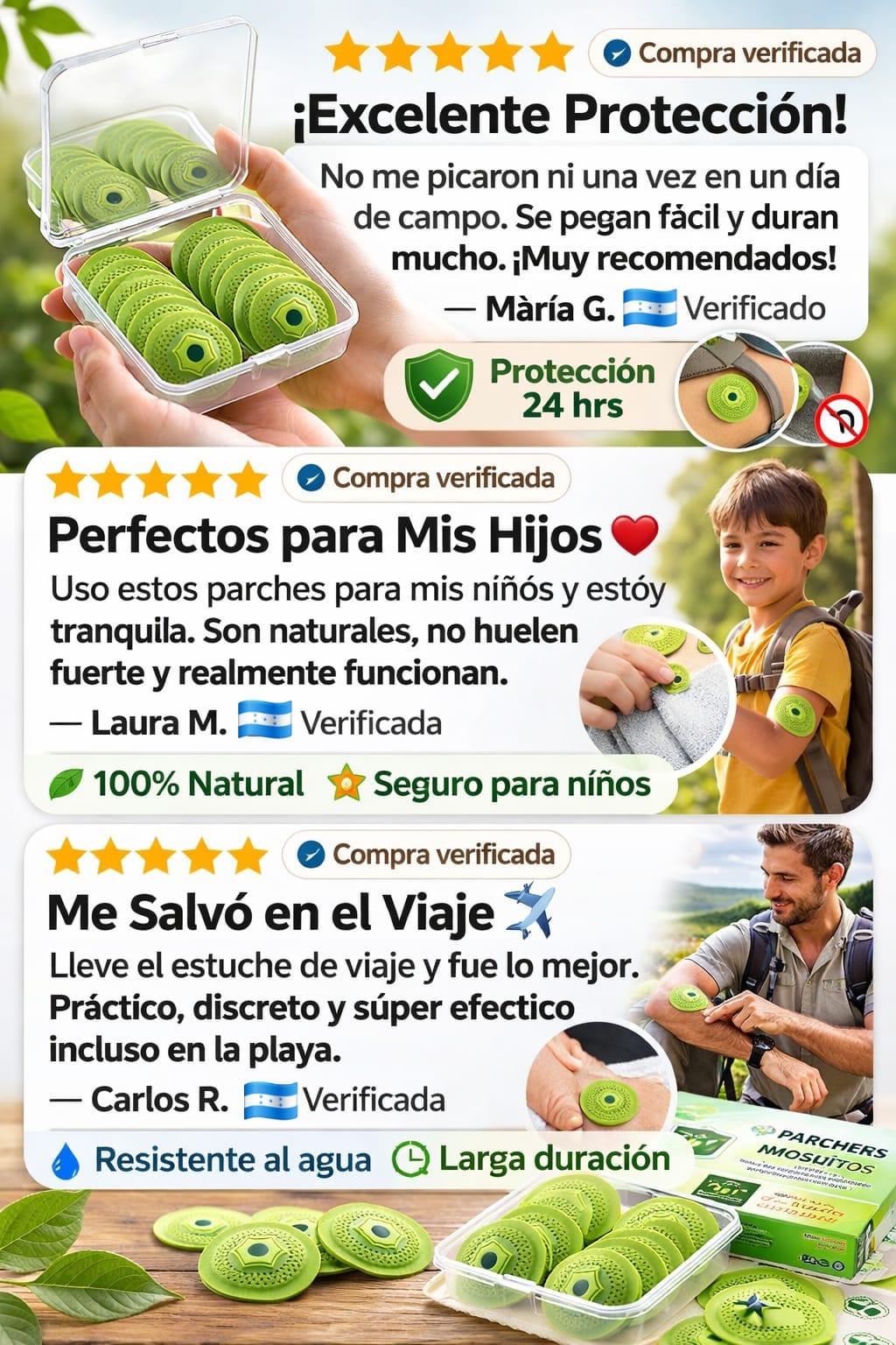 Parches Repelentes de Mosquitos – Protección Natural y Duradera