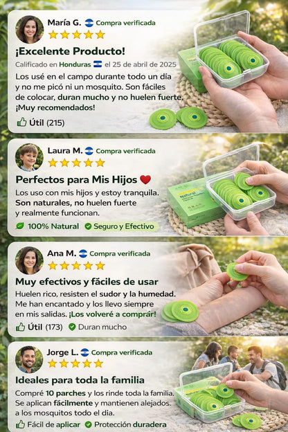 Parches Repelentes de Mosquitos – Protección Natural y Duradera