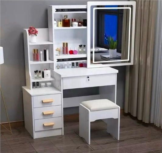 Tocador Moderno con Luz LED – Elegancia, Orden y Funcionalidad