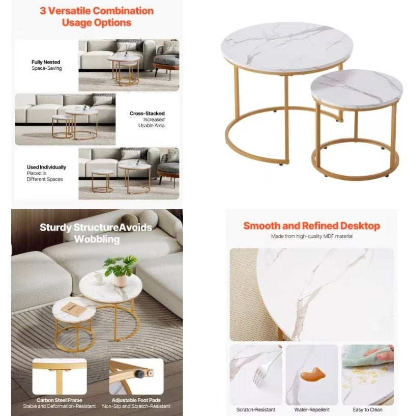 Mesa de Centro Redonda para Sala – Práctica, Elegante y Versátil