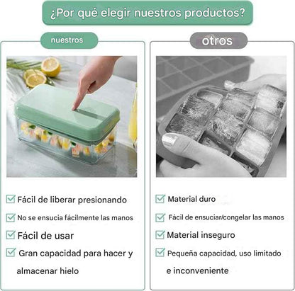 Bandeja y Contenedor para Hielo